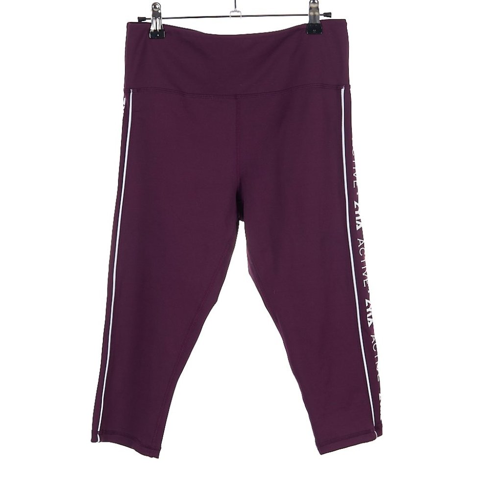 Zyia Active Plum Purple High Rise Crop Legging Size 8-10